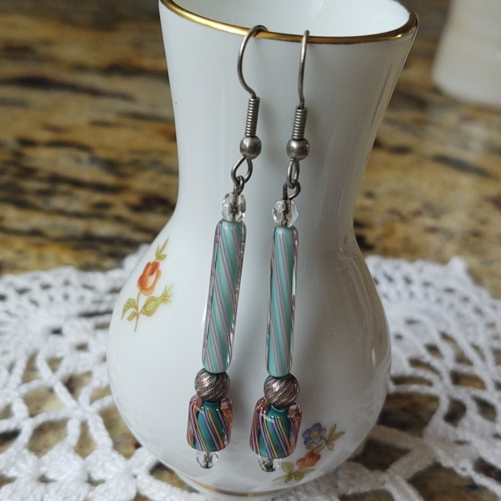 Vintage,  Made in Italy glass  earrings